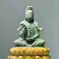 ราคา เจ้าแม่กวนอิม แกะสลัก หยกพม่า พระมหาโพธิสัตว์ กวนอิม หน้าตัก 4 นิ้ว พร้อมฐาน แกะสลักลายมังกร สูง 11 นิ้ว นํ้าหนัก 5 กิโลกรัม (1730669689415174175)