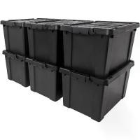 ราคา ถังเก็บของแบบล็อคได้, USA, 20 แกลลอน, มีฝาปิด, 6 แพ็ค, ผลิตในอเมริกา, ภาชนะสำหรับงานหนัก, วางซ้อนกันได้, ถังขยะสำหรับจัดระเบียบบ้านหม้อน้ำ (1731395063210411144)