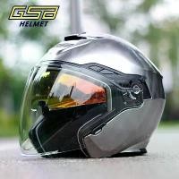 ราคา หมวกกันน็อค GSB สำหรับผู้ชาย หมวกกันน็อคครึ่งใบสำหรับรถจักรยานยนต์ เลนส์คู่ เหมาะสำหรับฤดูใบไม้ร่วงและฤดูหนาว ได้รับการรับรอง 3C สำหรับรถยนต์ไฟฟ้า หัวสีเทา สไตล์ Harley (1731489705563294473)