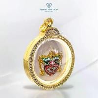 ราคา กรอบพระ ทรงกลม ฝังเพชรห่วง ขนาด 3.3 cm เคลือบทองคำแท้ E-code อย่างดีป้องกันผิวไม่ดำไม่หมองง่าย (1731448477002859679)