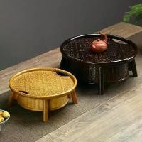 ราคา ชุดน้ำชาไม้ไผ่ กล่องเก็บของ โต๊ะน้ำชา ของใช้ในครัวเรือน กันฝุ่น แบบพกพา ถาดชา แฮนด์เมด โต๊ะน้ำชาขนาดเล็ก เหมาะสำหรับโต๊ะน้ำชา [COD] (1731169033498627051)