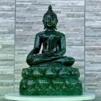 ราคา พระพุทธรูป พระแกะสลัก พระเชียงแสน สิงห์หนึ่ง หินเขียวอินเดีย หน้าตัก 9 นิ้ว พร้อมฐาน ดอกบัว (1730069502956636829)