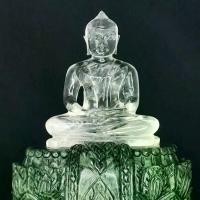 ราคา พระแกะสลัก หินจุยเจีย พระแก้วจุยเจีย ขนาดหน้าตัก 2.5 นิ้ว สูงรวมฐาน 7 นิ้ว พร้อมฐานพระแก้วหินเขียวอินเดีย พระพุทธรูป (1729948140843796511)