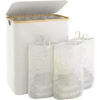 ราคา ตะกร้าซักผ้า มีฝาปิด ขนาดใหญ่ (145L) เหมาะสำหรับเสื้อผ้าและเสื้อผ้าสกปรก รวมตะกร้าซักผ้า 3 ใบ (1731395119774467208)