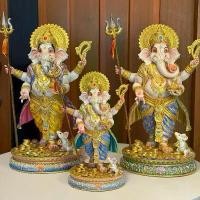 ราคา {สีพิเศษ} พระพิฆเนศ รีนาโมจันคณปติ สูง15นิ้ว แร่เหล็กน้ำพี้ สีสวยสด สรงน้ำได้ พุทธคุณดี สำเร็จ รุ่งเรือง พร้อมฐานรอง ตีลังไม้ให้ (1731926717272066955)