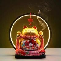 ราคา แหวนโคมไฟแมวนำโชคขนาด 7 นิ้ว ของตกแต่งบ้านที่สร้างสรรค์ กระปุกออมสินเซรามิก ร้านค้า ห้องนั่งเล่น ของขวัญตกแต่ง (1729597963770824990)