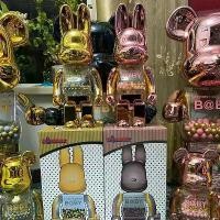 ราคา หมีรุนแรง Bearbrick, การออกแบบแมวและกระต่าย Qianqiu, 400%, สีชมพูและสีทอง, การตกแต่งสองสี, ทำด้วยมือ, กล่องตาบอด, ของขวัญ (1729990838721678113)