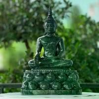ราคา พระพุทธรูป พระบูชา แกะสลัก หินเขียวอินเดีย พระเชียงแสน สิงห์สอง รูปทรง ปางมารวิชัย หน้าตัก 7 นิ้ว สูงรวมฐาน 14 นิ้ว (1730111889382804029)