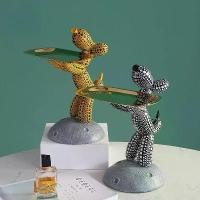 ราคา บอลลูนศิลปะลายจุด ถาดเก็บสุนัข เครื่องประดับ งานฝีมือเรซิน ของตกแต่งบ้านสร้างสรรค์สไตล์นอร์ดิกสำหรับห้องนั่งเล่น (1729597548809062686)