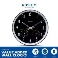 ราคา RHYTHM นาฬิกาแขวนผนัง เข็มเดินเงียบ หน้าจอมีบอกอุณหภูมิ ความชื้น 35 ซม.-CFG727NR02 (1732140828678261171)