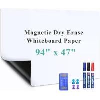 ราคา กระดาษไวท์บอร์ดแบบลบได้แบบแม่เหล็ก, 94" x 47", มีกาวในตัว, เหมาะสำหรับผนัง, เขียนและทำความสะอาดง่าย, กระดาน ERASE สำหรับเด็ก, สำนักงาน, พร้อมเครื่องหมาย, ยางลบแม่เหล็กและแม่เหล็ก (1731349403997996617)