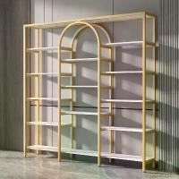 ราคา OmegaOutpost1 คุณภาพรับประกันได้ ร้านเสริมสวยกระเป๋าเครื่องสำอางหรูหราแสงชั้นวางจอแสดงผลหลายชั้น โลหะ (1730862932339296749)