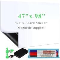 ราคา สติ๊กเกอร์ไวท์บอร์ด, แผ่นสัมผัสกระดานดำ, กระดานดำลบแม่เหล็ก, 47" x 98", ติดบนผนัง, เหมาะสำหรับครู, ห้องสมุดเด็ก, รวมเครื่องหมาย, ยางลบพร้อมแม่เหล็ก (1731349425928046153)
