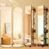 ราคา MOK กระจกมัลติฟังก์ชั่นใหม่ 170*40cm กระจก + ไม้แขวนเสื้อ + ชั้นวางของ 3-in-1กระจกยาว กระจกเงา 360 °หมุนได้ (1732162933629487649)