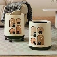 ราคา ถังขยะในครัวเรือน มีฝาปิด ตะกร้าขยะมูลค่าสูง เหมาะสำหรับห้องนอนและห้องนั่งเล่น มีล้อ สะดวก มัลติฟังก์ชั่น ถังขยะขนาดใหญ่ (1731457069380437900)