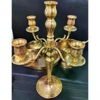 ราคา COD เชิงเทียนทองเหลือง 5 ช่อ ตอกลาย ความสูง 14 นิ้ว (1732140572374698769)