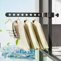 ราคา ราวแขวนเสื้อผ้า พับเก็บได้ หมุนได้ สีดำ ไม้แขวนเสื้อ ไม้แขวนเสื้อติดผนัง ราวตากผ้า ประหยัดพื้นที่ ทำจากอลูมิเนียม เหมาะสำหรับองค์กรเสื้อผ้า (1732326235338737800)