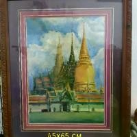 ราคา วัดพระแก้ว ( ภาพวาดสีน่ำ ขนาด 46x65 cm ) พร้อมกรอบ (1731923815232670031)