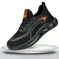 ราคา รองเท้าทำงานนิรภัยสำหรับผู้ชาย ป้องกันการกระแทก ป้องกันการเจาะ น้ำหนักเบา ระบายอากาศได้ดี ใส่สบาย มีฝาปิดหัวเหล็ก (1729730405395040542)