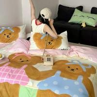 ราคา ชุดผ้าปูที่นอนพาร์เท่น ลายการ์ตูนน่ารัก ขนาดใหญ่ 3 in 1 (3 in 1 41in 1 ชุดเครื่องนอน ประกอบด้วย ปลอกหมอน 1 ใบ สำหรับเตียงเดี่ยว/ราชินี/กษัตริย์ และผ้าปูที่นอน) (1730733819845904568)