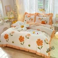ราคา ชุดเครื่องนอนเจ้าหญิง สไตล์เกาหลี ชุด 4 ชิ้น รวมผ้านวม ชุดผ้าปูที่นอนสามชิ้น เหมาะสำหรับหอพักหญิง ชุดผ้าปูที่นอน 3 ชิ้น (1730733822748363096)