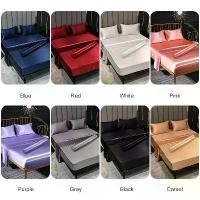 ราคา ชุดเครื่องนอน ปลอกหมอน ผ้าซาติน ผ้าไหม 3 ชิ้น หรือ 6 ชิ้น (1730523662879721816)