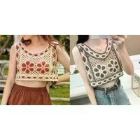 ราคา เสื้อกั๊กลูกไม้ลายสตรีสไตล์ชาติพันธุ์โบฮีเมียนคอเชือกแขวนคอเปลือย,กลวงออก,เสื้อกั๊กลูกไม้,FAS,[KTHE ใหม่] (1731430469280368138)