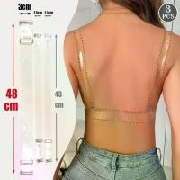 ราคา สายรัดชุดชั้นในใสยืดหยุ่นสำหรับผู้หญิง ชุด 3 ชิ้น/ล็อต สายรัดหลังและสายสะพายไหล่ พร้อมหัวเข็มขัดโลหะ เหมาะสำหรับชุดที่ไม่มีสายหนังและเปลือย (1730748394831776665)