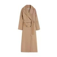 ราคา เสื้อคลุมขนาดใหญ่สำหรับผู้หญิง, Maxmara/Max Mara, สีทรายอ่อน, ทำจากผ้าวูลเวอร์จิน, ปิดด้วยลูกไม้ขึ้น, ผมภาษีตรง (1730195749926635748)