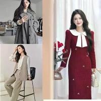 ราคา เดรส สไตล์ชาแนล ดีไซน์เย็บปะติดปะต่อกันและบล็อคสีใหม่ เดรสยาว สไตล์เรียบหรู ไอเทมไม่ซ้ำใคร ลดราคา 55% อัตราการซื้อซ้ำปี 2025 (1731454330438059771)