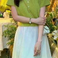 ราคา เสื้อผ้าฤดูใบไม้ร่วง, ชุดชาแนล, สไตล์เกาหลี, คาร์ดิแกนถัก, กระโปรงผ้ากอซ, เสื้อผ้าผู้หญิงสองชิ้น, คอลเลกชันฤดูใบไม้ร่วงต้น, ใหม่ในปี 2568 (1731288983722559029)