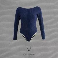 ราคา RESORT COLLECTION 2023 NAVY TRIM WHITE BODYSUIT บอดี้สูทว่ายน้ำน้ำเงินกุ้นขาวใส่ว่ายน้ำมีฟองน้ำในตัว (1732088146405919648)