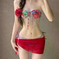 ราคา บิกินี่พิมพ์ลายชาติพันธุ์ สีแดงขาว สไตล์น่ารักและเซ็กซี่ ชุดว่ายน้ำแยก สำหรับผู้หญิง หน้าอกเล็ก เสื้อท่อนบน กระโปรงคลุม มาใหม่ในปี 2025 (1731262893832635856)