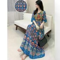 ราคา เดรสยาว สไตล์ชาติพันธุ์ ดีไซน์เนปาลย้อนยุค ทำจากผ้าฝ้ายและผ้าไหม ลายดอกไม้ เดรสปักลูกไม้ 2025 (1731402065546217142)