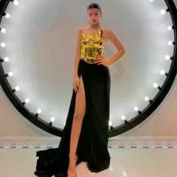 ราคา ชุดเดรสหนัง, ขายร้อนข้ามพรมแดนยุโรปและอเมริกา, ไหล่เดียวและแขนกุด, ดีไซน์ผ่าข้างเซ็กซี่, ลูกไม้ขึ้น, ความยาวพื้น, เหมาะสำหรับผู้หญิง (1731278776355949438)