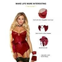 ราคา ชุดบอดี้สูท, สำหรับผู้หญิง, ถุงเท้าเซ็กซี่, สีแดง, เท็ดดี้ลูกไม้หรูหรา, พร้อมเข็มขัดผ้าไหม, ชุดชั้นใน, เสื้อผ้าร้อน, พร้อมโครง, จั๊มสูทขาสั้น (1731659320355949258)