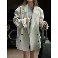 ราคา เสื้อสูทแฟชั่นย้อนยุคระดับไฮเอนด์, รุ่นใหญ่, ไหล่กว้าง, กระดุมสองแถว, แขนยาว, สำหรับผู้หญิง, ฤดูใบไม้ร่วงของกรุงปารีส, เสื้อแจ็คเก็ตลำลองสำหรับผู้หญิง, การออกแบบของกรุงปารีส (1732307351347956369)