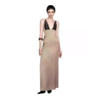 ราคา LSOUL Gaga Dress เดรสสายเดี่ยวยาวผ้าไหม ตกแต่งตาข่ายลูกไม้ซีทรู (1732328885481540476)