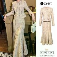 ราคา เดรสสไตล์เวียดนาม เซ็ต 2 ชิ้น พร้อมเสื้อโค้ท กระโปรงหางปลา เดรสผู้หญิง 50626 (1731049260982175827)