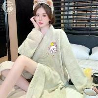 ราคา เสื้อคลุมอาบน้ำ, ชุดนอนสตรี, เสื้อคลุมอาบน้ำปะการังฤดูหนาว, สไตล์ใหม่ 2024, ขนแกะหนา, เสื้อผ้าความร้อน, เสื้อคลุมอาบน้ำที่บ้าน (1732100571707640100)