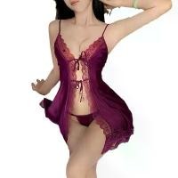 ราคา ชุดนอนลูกไม้, เส้นด้ายที่สวยงาม, คัตเอาท์ลูกไม้, สไตล์สลิง, สิ่งล่อใจดาราอินเทอร์เน็ต, พร้อมเสื้อโค้ท, เซ็กซี่ (1731720587603512010)