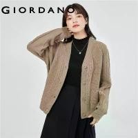 ราคา เสื้อคาร์ดิแกนผู้หญิง GIORDANO หนา ถักนิตติ้ง 7 ตะเข็บ สายถัก ลำลอง สีพื้น คอวี ทรงหลวม อบอุ่น 13352810 (1730212921357405081)