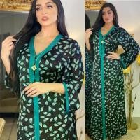 ราคา ชุดสตรีมุสลิม เสื้อคลุมพิมพ์ลายตะวันออกกลาง ชุดเดรสยาว ชุดเดรสตะวันออก (1729946008236821171)