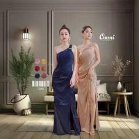 ราคา Ommishop ชุดราตรี 1729Z ไหล่เดียว เข็มขัดไข่มุก ผ้าซาร่าเงา เดรสออกงาน ชุดงานแต่ง เพื่อนเจ้าสาว (1732126601908422996)