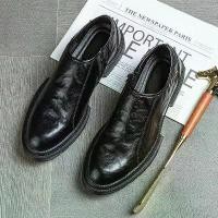 ราคา รองเท้าหนังธุรกิจ หนังแท้ สไตล์สุภาพบุรุษอินเทรนด์ (1731122249656469812)