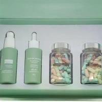 ราคา Freeze ชุดผลิตภัณฑ์ดูแลผิวหน้าและดูแลสุขภาพ โฟมล้างหน้า เซรั่ม วิตามินรวม (1730843299181136123)