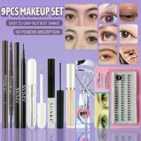 ราคา ชุดแต่งตาสวย 9 ชิ้น กรงเล็บไก่ ขนตาปลอม โลชั่นอายแชโดว์ Lameila สีดำ SUAKE คอนซีลเลอร์ SVMY ดินสอเขียนขอบตา SVMY ดินสอเขียนคิ้ว Berbeini คลิปหนีบขนตา กาว แหนบ (1729944486442928215)