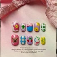 ราคา ยิงจริง วาดด้วยมือ สั้น หมีน่ารัก รายการระดับไฮเอนด์ Lux ขายร้อน ทำด้วยมือ สวมใส่ ทำเล็บ แผ่นแปะเล็บปลอมที่ถอดออกได้ (1729898200196877112)