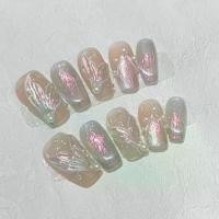 ราคา แต่งเล็บหางนางเงือกทำมือ, เกรดสูง, ภาพวาดด้วยมือ, เคล็ดลับเล็บปลอมที่ถอดออกได้, สไตล์หางปลาแฟนตาซี (1730504682092202808)