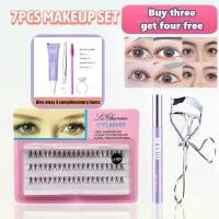 ราคา ชุดต่อขนตา 7 ชิ้น ความงาม ขนตาปลอมกรงเล็บไก่ DR Dolly หนาและหยิก สีดำ คลิปมาสคาร่า ชุดขนตาปลอมสี่ชิ้น ของขวัญ (1729976863636686935)